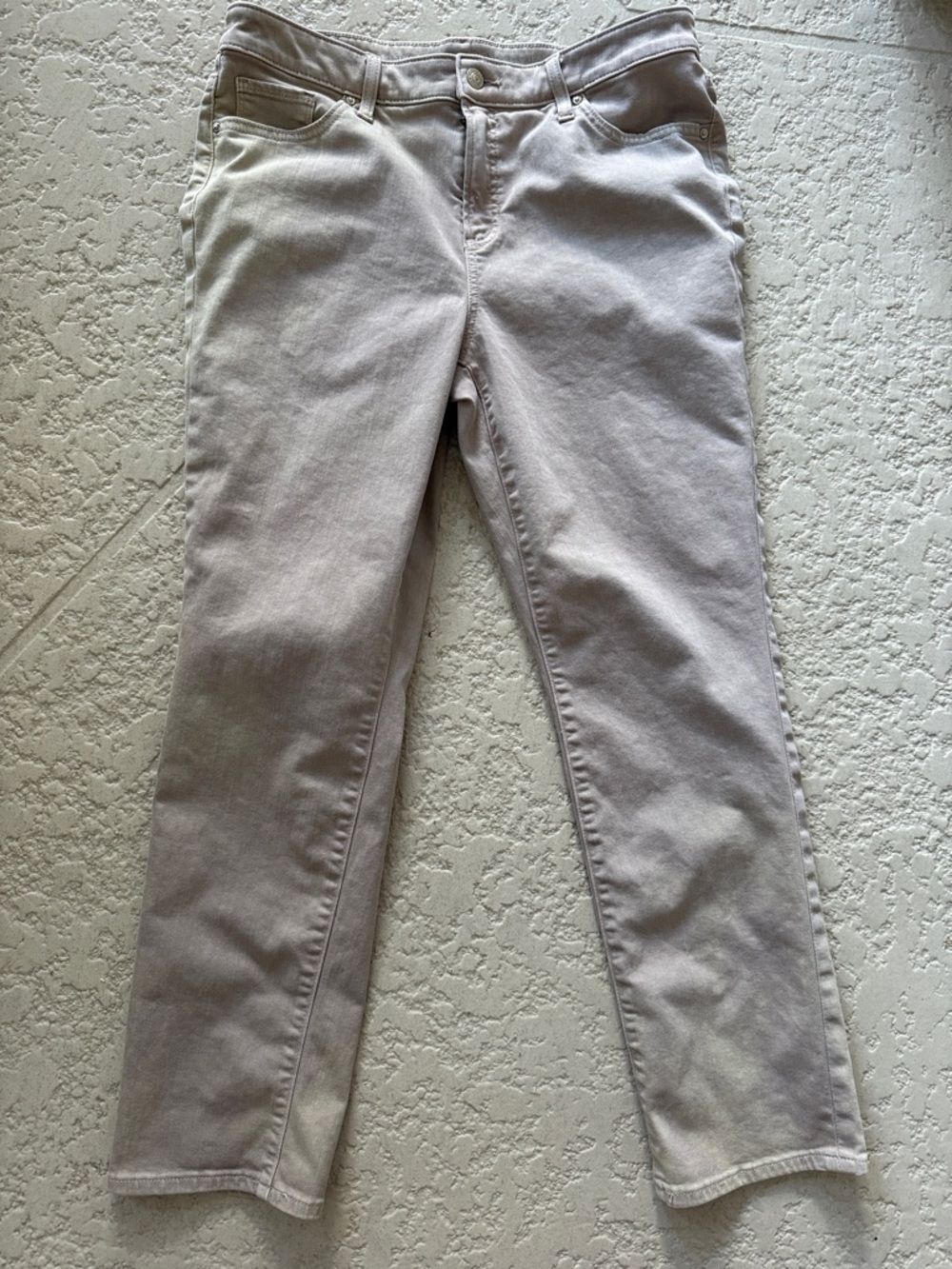 Chico's Women's Light Taupe Straight-Leg Jeans 1.5 R